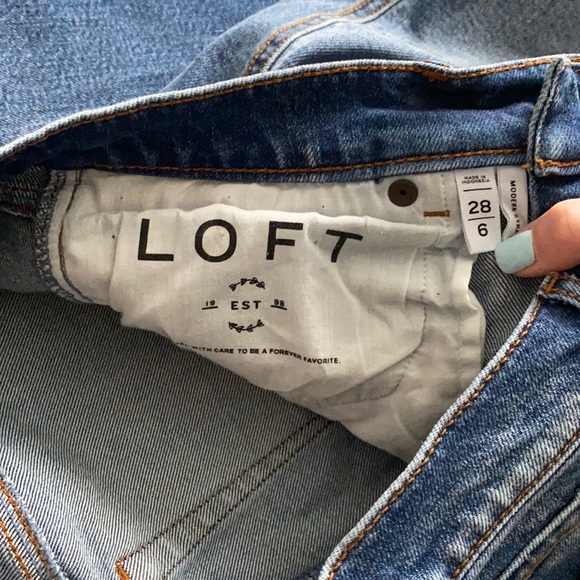 LOFT Modern Straight Slit Ankle Jeans 28/6 - Picture 5 of 7
